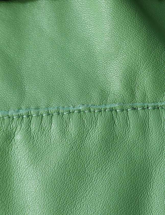 ディーゼル DIESEL ライダース レザージャケット 革ジャン ダブル 黄緑