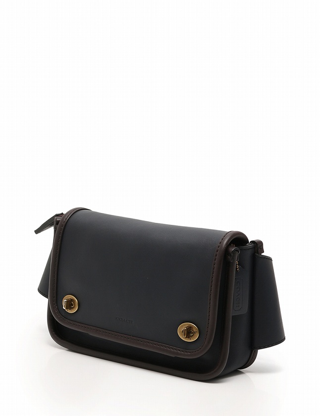 コーチCOACH ボディバッグ ネイビー レザー COACH コーチ ボディバッグ ウエストポーチ 肩掛け 型押しロゴ