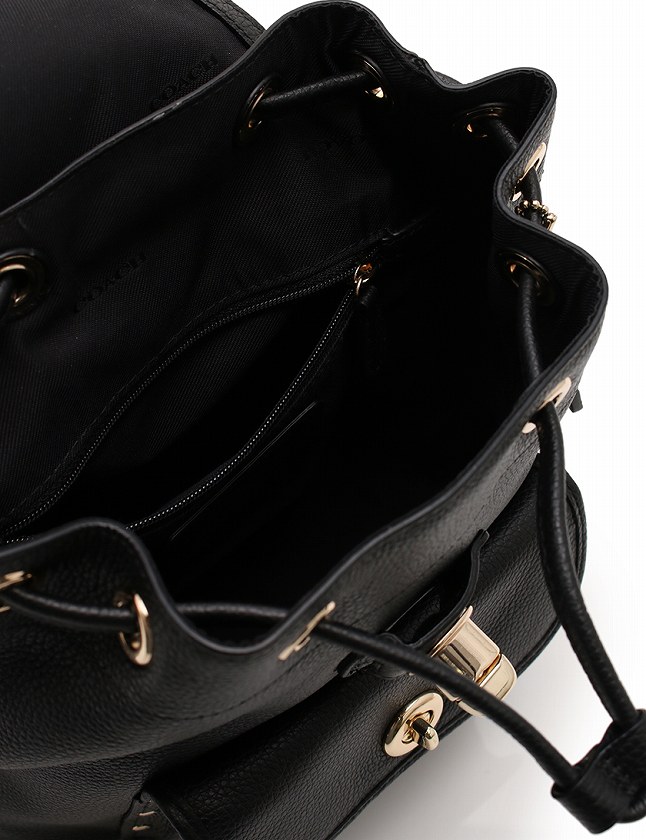 コーチ COACH バックパック リュック ミニ ターンロック 黒 ブラック 