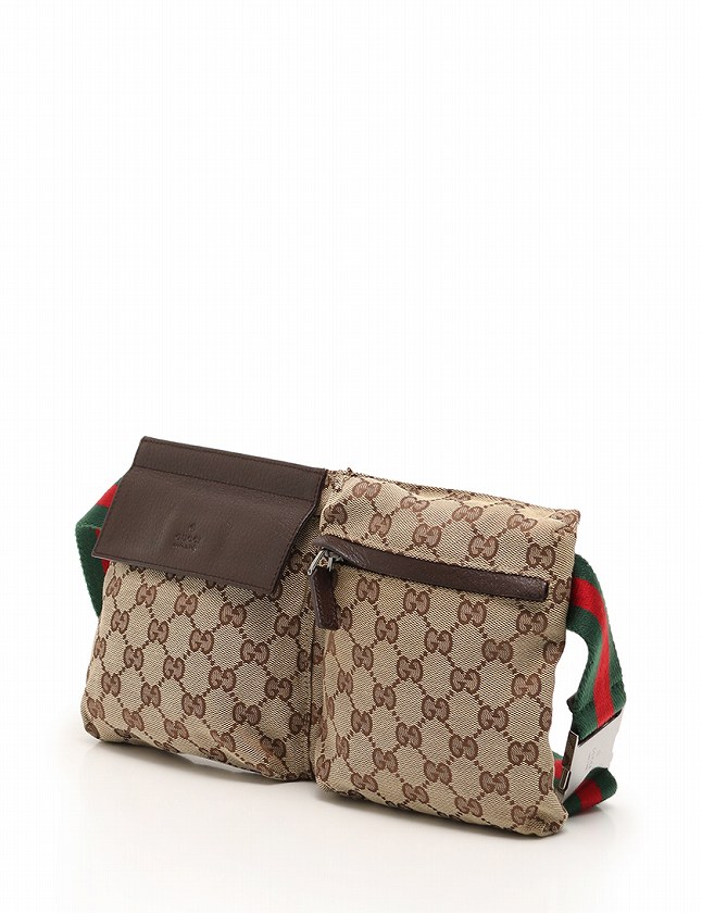 グッチ GUCCI ボディバッグ ウエストポーチ シェリー ベージュ ダーク 