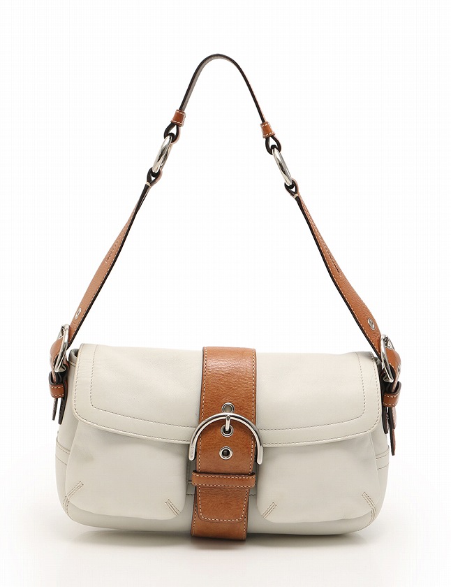【良品】コーチ　ショルダーバッグ　ソーホー　ダブルポケット　レザー　白 楽天市場】【バッグ】COACH コーチ ソーホー ショルダーバッグ