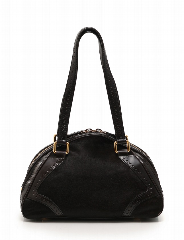 セリーヌ CELINE ショルダーバッグ タッセル 黒 ブラック ハラコ 