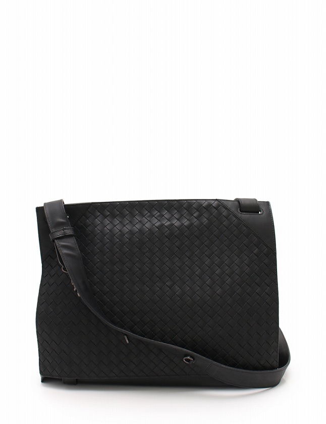 ボッテガヴェネタ ショルダーバッグ袋付イントレチャート黒