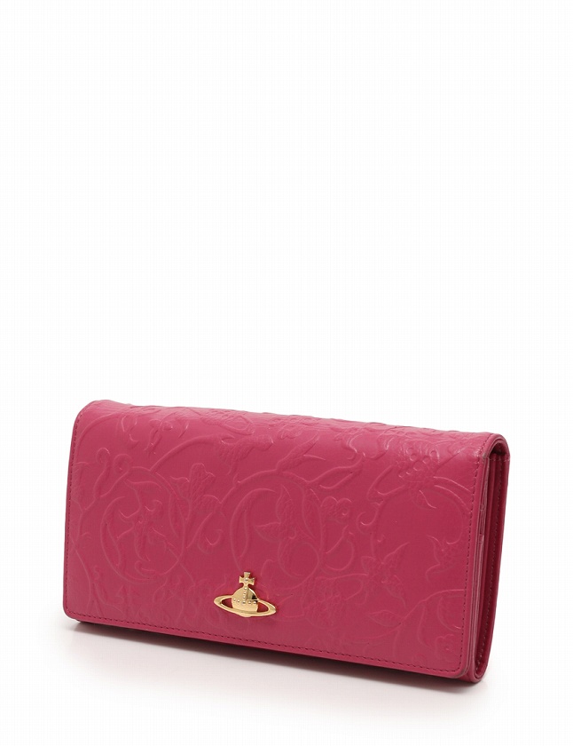 Louis Vuitton ピンク 長財布 エンボス加工 LV × TM ジッピー