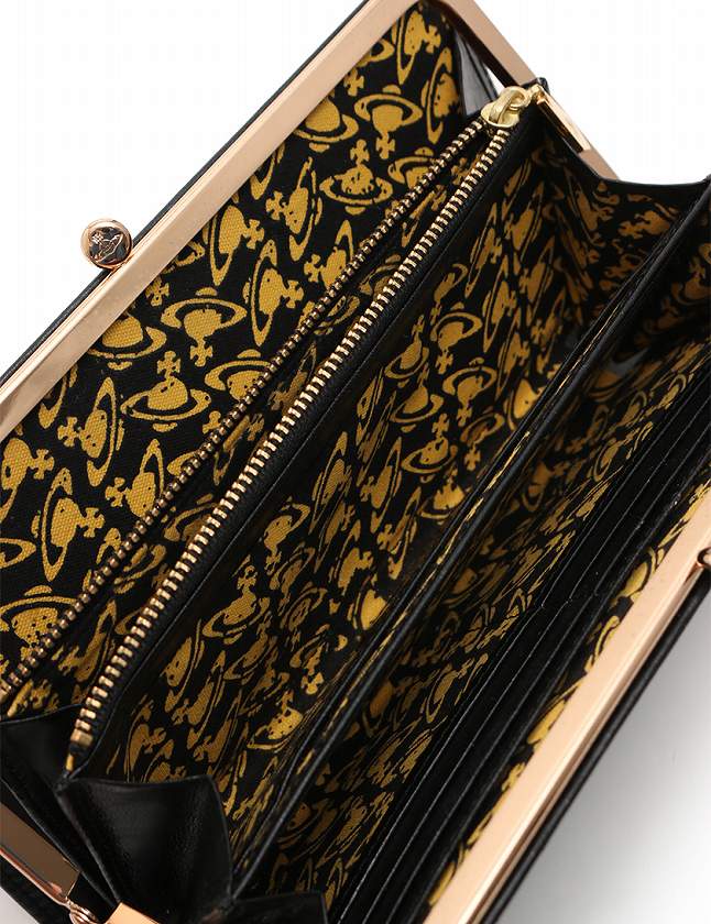 ヴィヴィアンウエストウッド Vivienne Westwood 長財布 がま口 黒