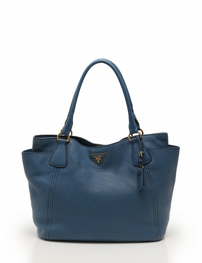 プラダ PRADA トートバッグ ダイノ 水色 ライトブルー レザー BN2435 