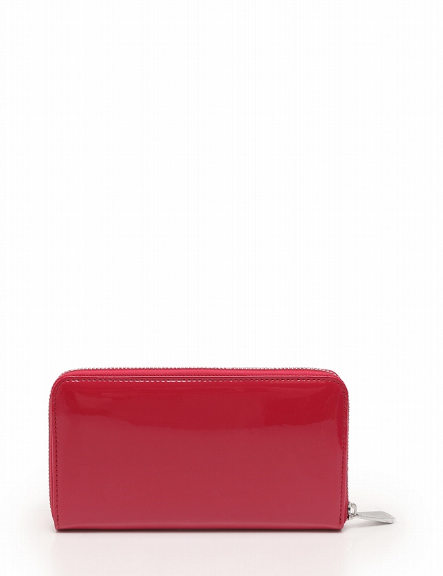 ARMANI JEANS エナメル長財布 ピンク アルマーニ ジーンズ ARMANI JEANS 長財布 ラウンドファスナー ピンク