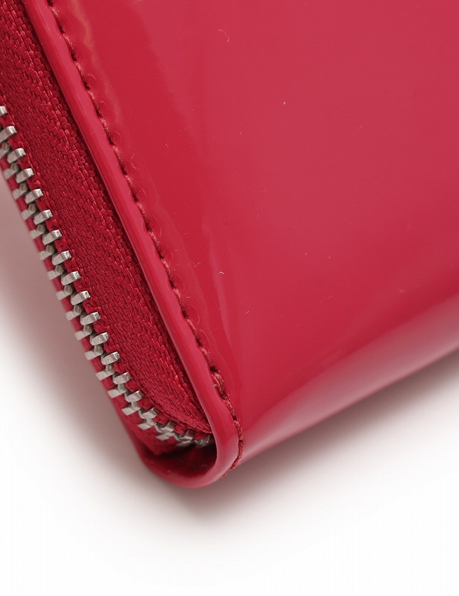 ARMANI JEANS エナメル長財布 ピンク アルマーニ ジーンズ ARMANI JEANS 長財布 ラウンドファスナー ピンク