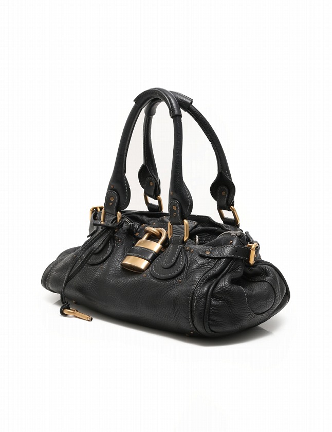 クロエ CHLOE ハンドバッグ パディントン 黒 ブラック レザー  
