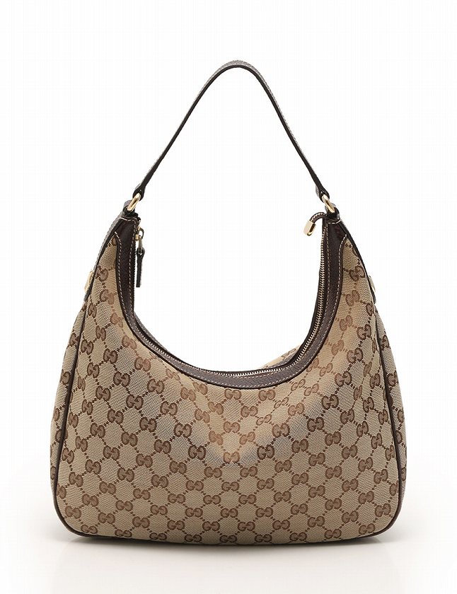 グッチ GUCCI ショルダーバッグ ベージュ ダークブラウン GGキャンバス 