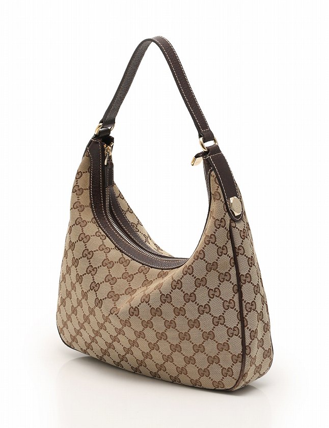 グッチ GUCCI ショルダーバッグ ベージュ ダークブラウン GGキャンバス 