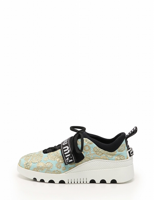 MIU MIU スニーカー 水色と金色