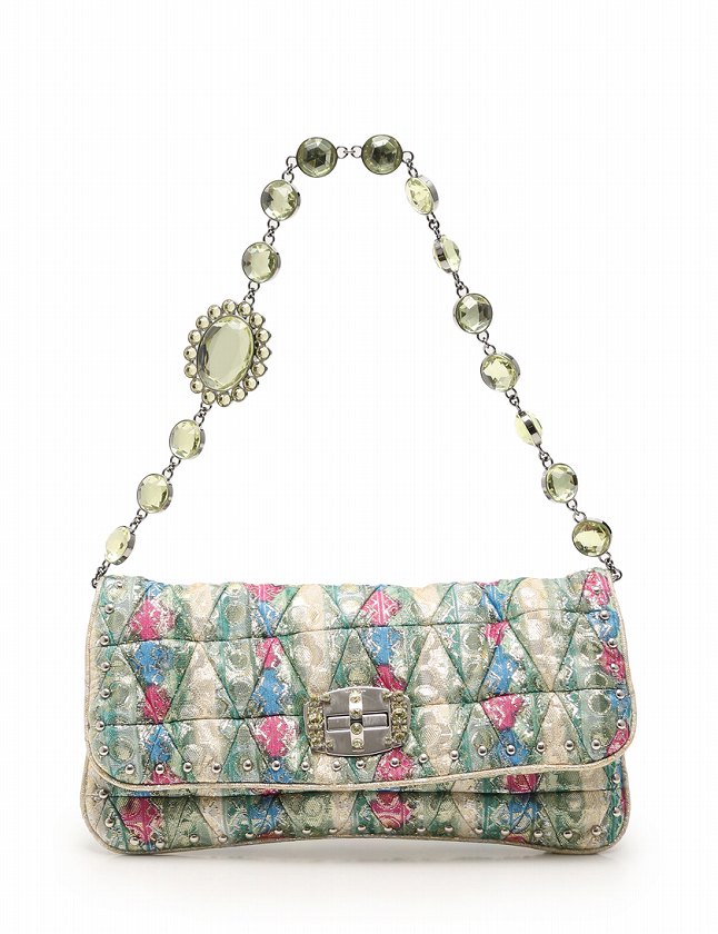 ミュウミュウ miumiu クラッチバッグ ショルダーバッグ ゴブラン織り  