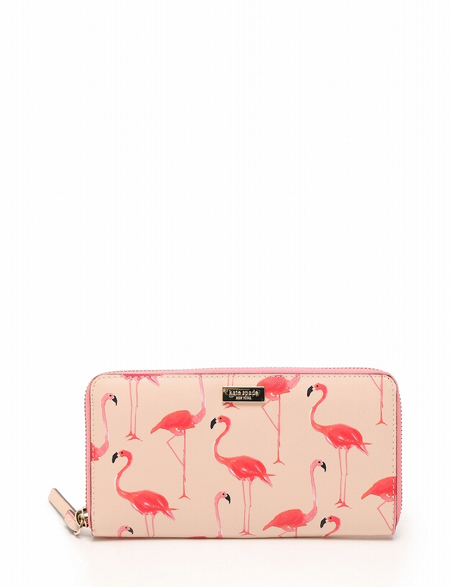 ケイトスペード KATE SPADE 長財布 ラウンドファスナー ピンク 小物 