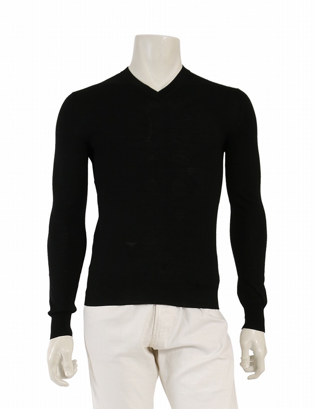 ディオールオム Dior HOMME ニット セーター 黒 ブラック トップス 