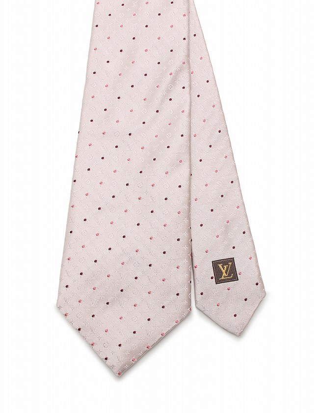 ネクタイ VUITTON LOUIS ルイヴィトン ピンク - モノグラム ヴィトン