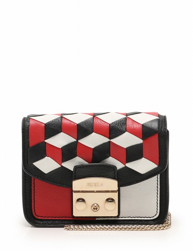 フルラ FURLA ショルダーバッグ ポシェット メトロポリス チェーン 赤 