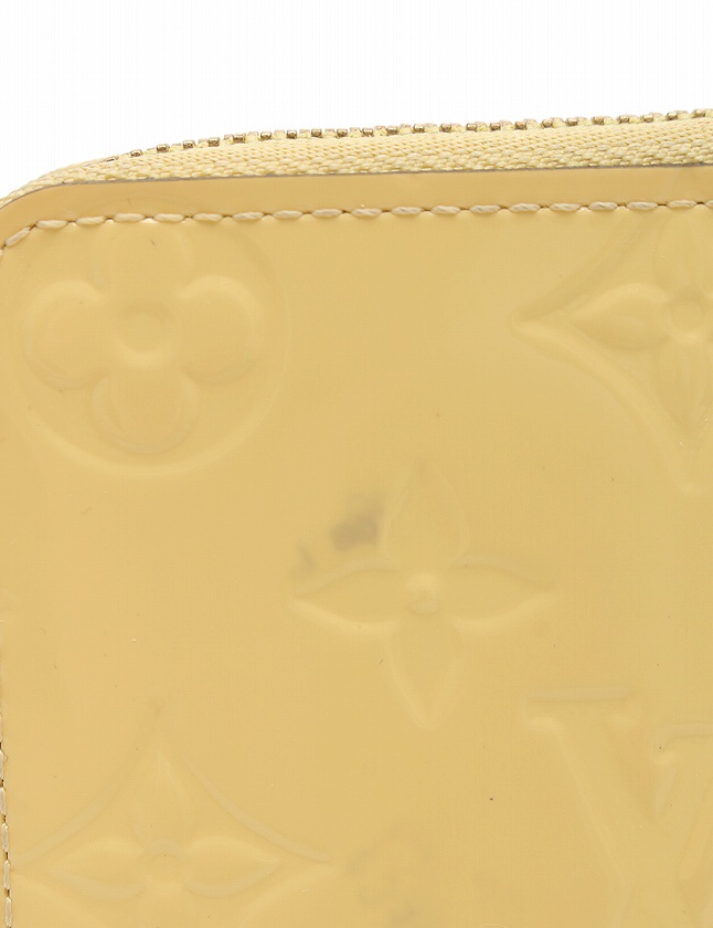 【#mh】LV モノグラム　ヴェルニジッピー　コインケース　レザー　イエロー LOUIS VUITTON ルイヴィトン モノグラム ヴェルニ ジッピー