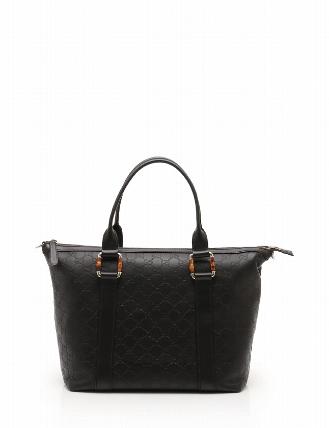 グッチ GUCCI トートバッグ バンブー グッチシマ ダークブラウン 茶色 