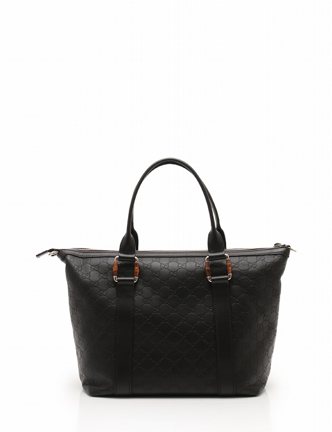 グッチ GUCCI トートバッグ バンブー グッチシマ ダークブラウン 茶色 