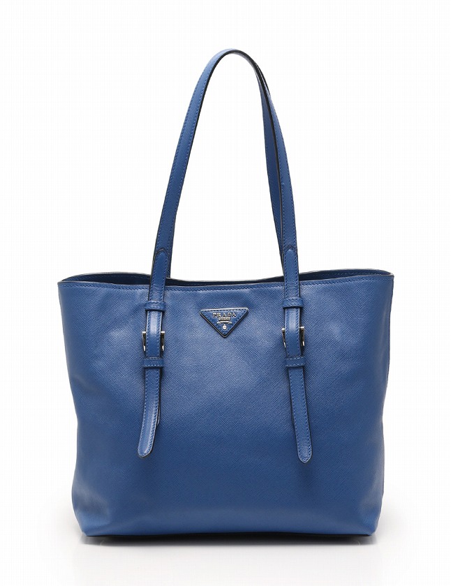 プラダ PRADA トートバッグ ショルダーバッグ 青 ブルー サフィアーノ  