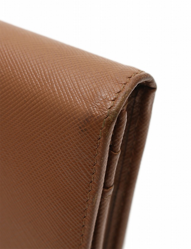 プラダ PRADA 長財布 二つ折り 茶色 ブラウン 小物 サフィアーノレザー