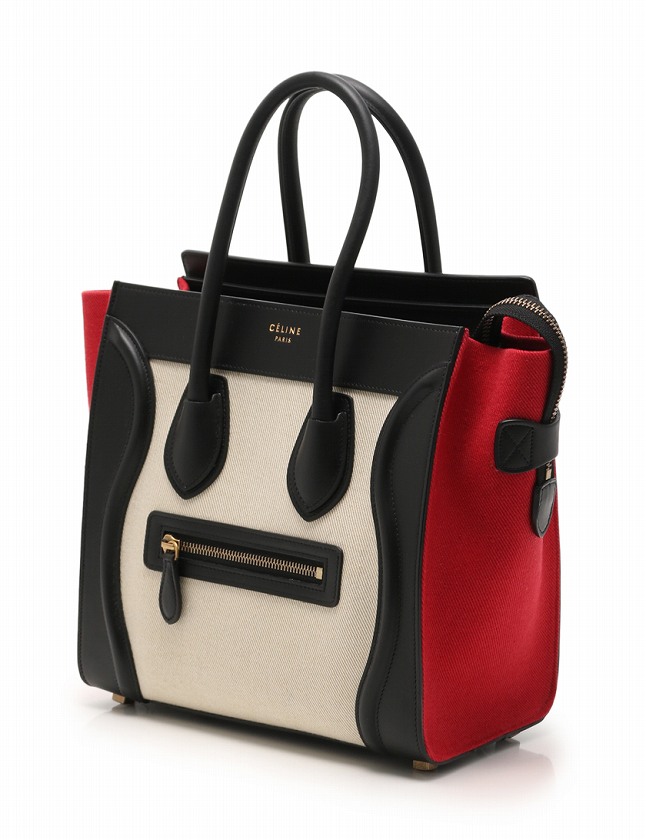 セリーヌ CELINE ハンドバッグ ラゲージ マイクロショッパー ベージュ 