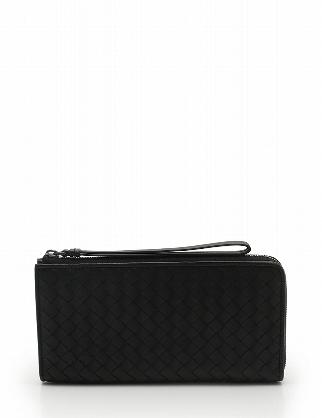 Bottega Veneta 長財布 黒 レザー ボッテガ ヴェネタ BOTTEGA VENETA