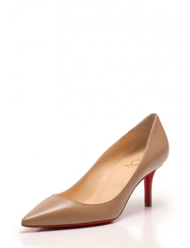 クリスチャンルブタン Christian louboutin パンプス ヒール ベージュ 