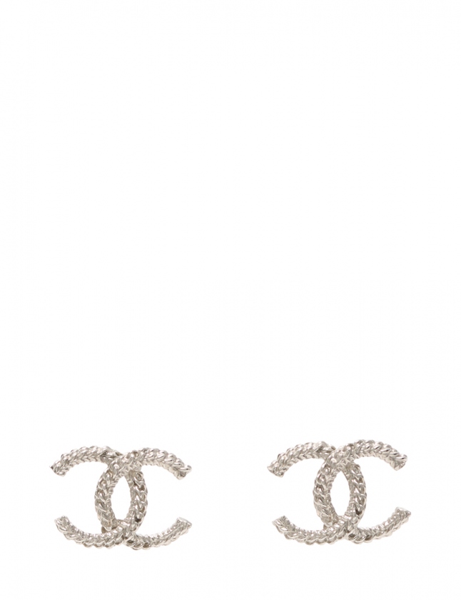 シャネル CHANEL ピアス スタッド CCマーク シルバー アクセサリー