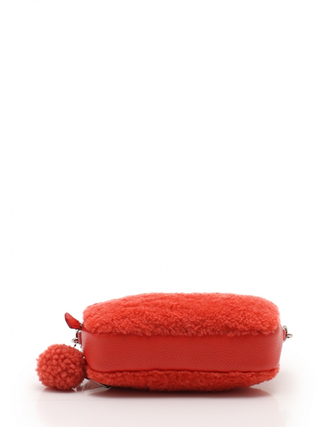 コーチ ポンポン シアリングレザー スマホケース ポーチ ピンク 新品未 