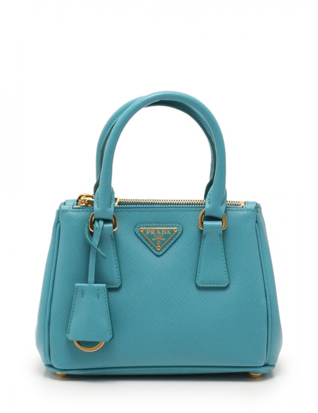 プラダ PRADA ハンドバッグ ショルダーバッグ ターコイズブルー 1BH907  