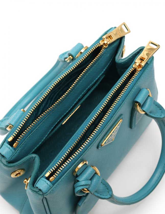 プラダ PRADA ハンドバッグ ショルダーバッグ ターコイズブルー 1BH907 