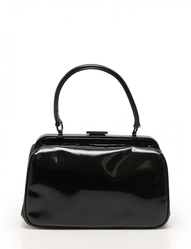 プラダ PRADA ハンドバッグ 黒 B7584 エナメル レディース 114