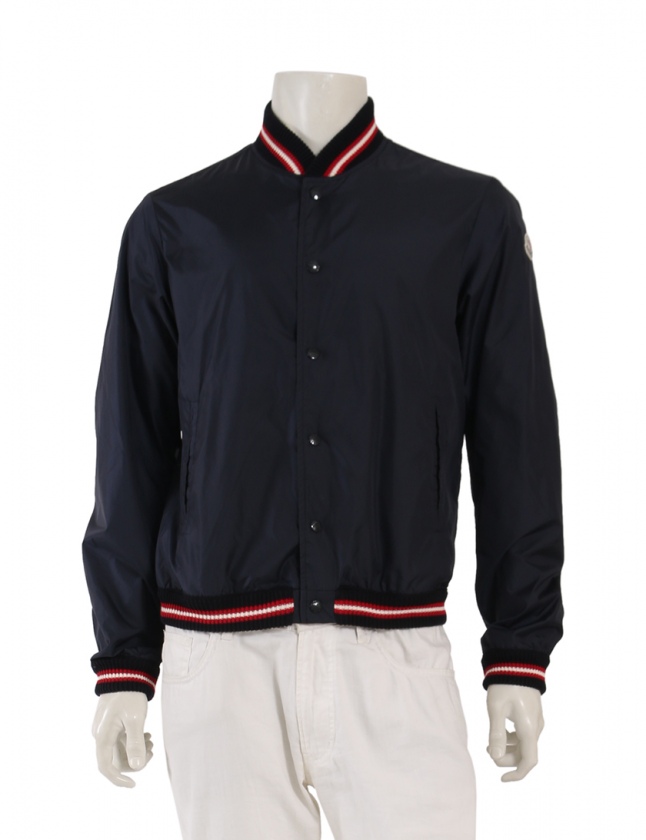 モンクレール MONCLER ブルゾン ジャケット DUBOST ネイビー 赤 白 2  