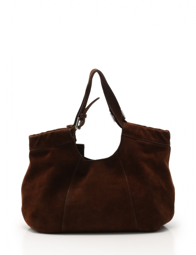 ラルフローレン Ralph Lauren ショルダーバッグ パープルレーベル ダークブラウン スエード レディース 114 ベクトルパーク