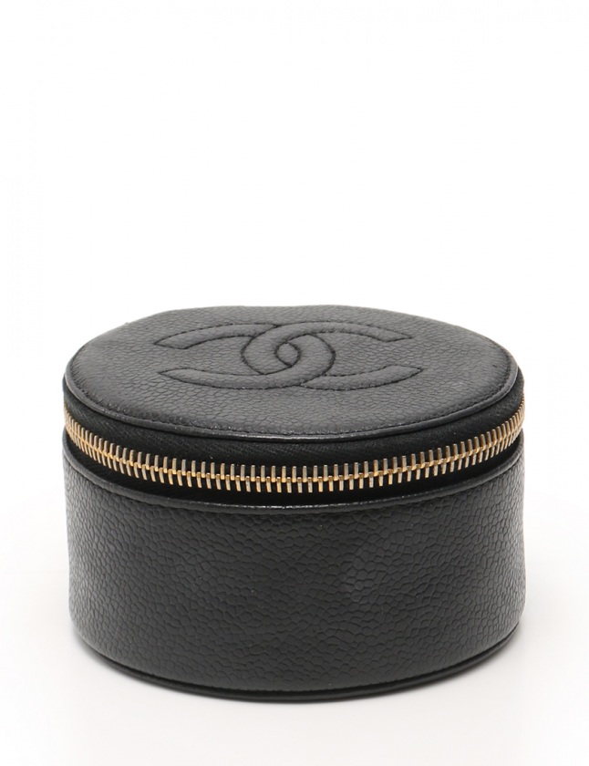 シャネル CHANEL ジュエリーケース ポーチ ココマーク 黒 小物 