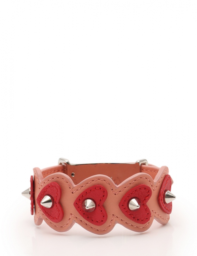 フェンディ FENDI ブレスレット ハート スタッズ ピンク 赤 シルバー FENDI ブレスレット♥️