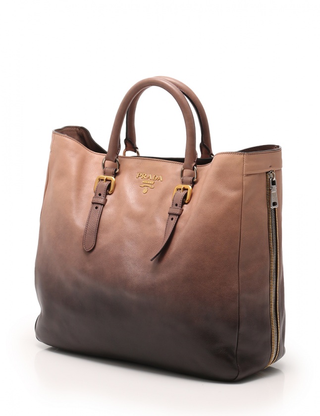 プラダ PRADA トートバッグ ショルダーバッグ 茶 ブラウン BN1592 