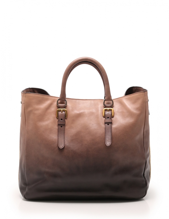 プラダ PRADA トートバッグ ショルダーバッグ 茶 ブラウン BN1592 