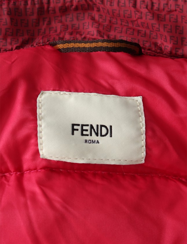 フェンディ FENDI ダウンジャケット バッグバグズ モンスター ピンク 