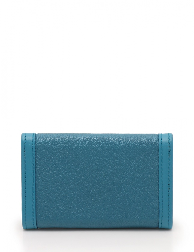 BVLGARI ブルー レザー キーケース ブルガリ BVLGARI キーケース 6連 ターコイズブルー ゴールド