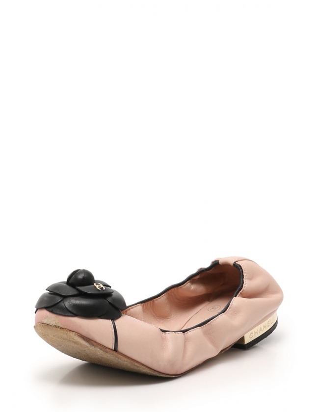 CHANEL バレエシューズ ベージュ/ブラック 国内発【CHANEL】 バレリーナ おしゃれ バイカラー (CHANEL
