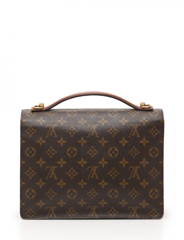 ルイヴィトン LOUIS VUITTON ハンドバッグ モンソー モノグラム 茶