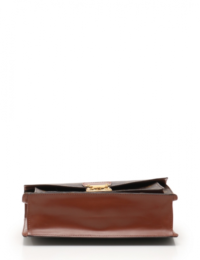 ルイヴィトン LOUIS VUITTON ハンドバッグ モンソー モノグラム 茶