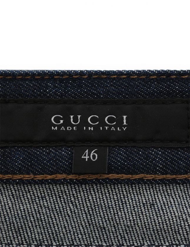 グッチ GUCCI 加工デニムパンツ インディゴブルー 46 ボトムス