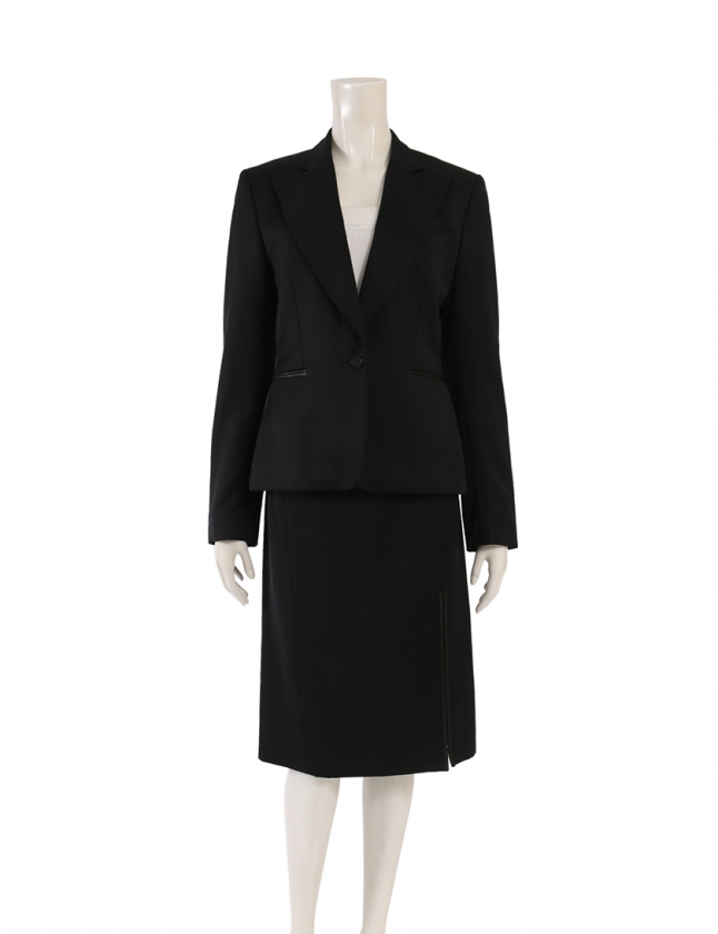 グッチ GUCCI スカートスーツ ジャケット スカート 黒 ブラック 42  