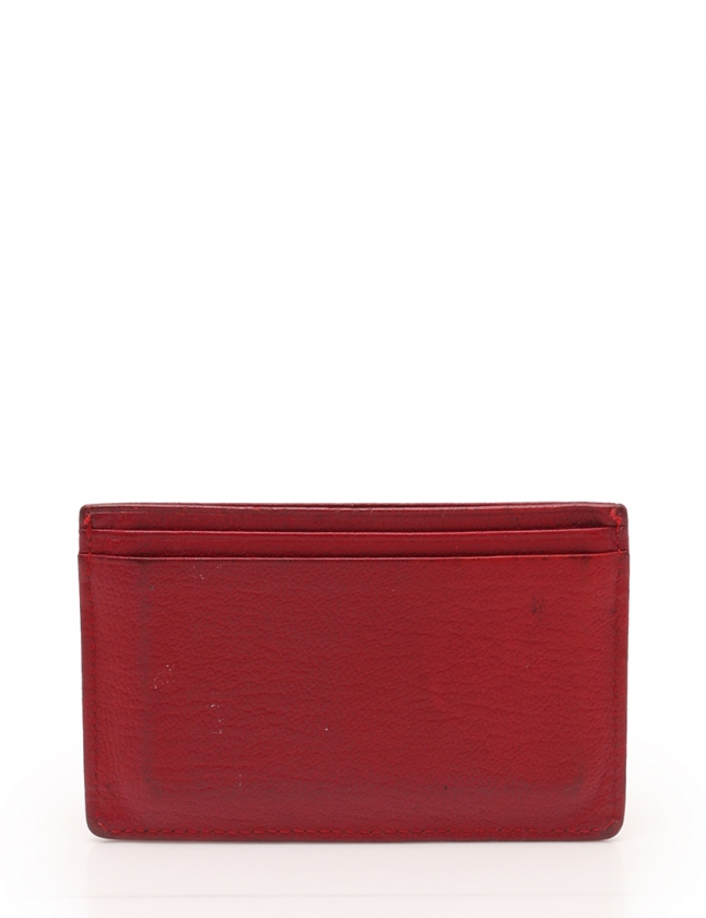 CHANEL 赤 レザー パスケース