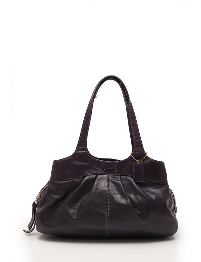 コーチ COACH ショルダーバッグ 紫 14052 レザー レディース 114 