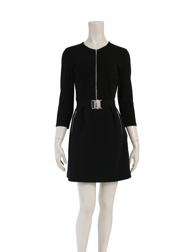 アルマーニエクスチェンジ A X Armani Exchange ワンピース 黒 0 七分袖 ミニ丈 無地 Xs レディース 114 ベクトルパーク